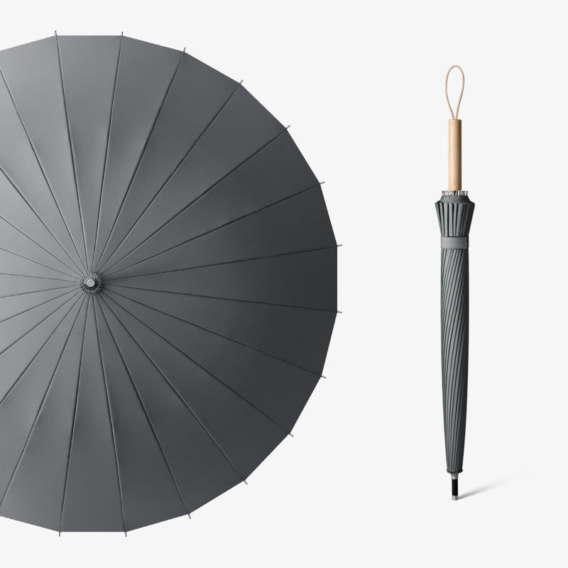 Ladies elegant folding umbrella with ergonomic wooden handle Bowlift