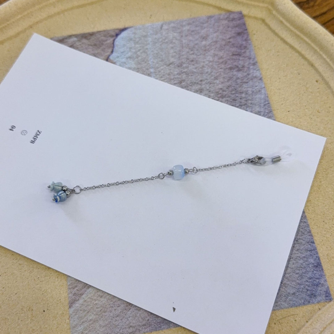 Delicate Bead-Embellished Eyewear Chain Bowlift
