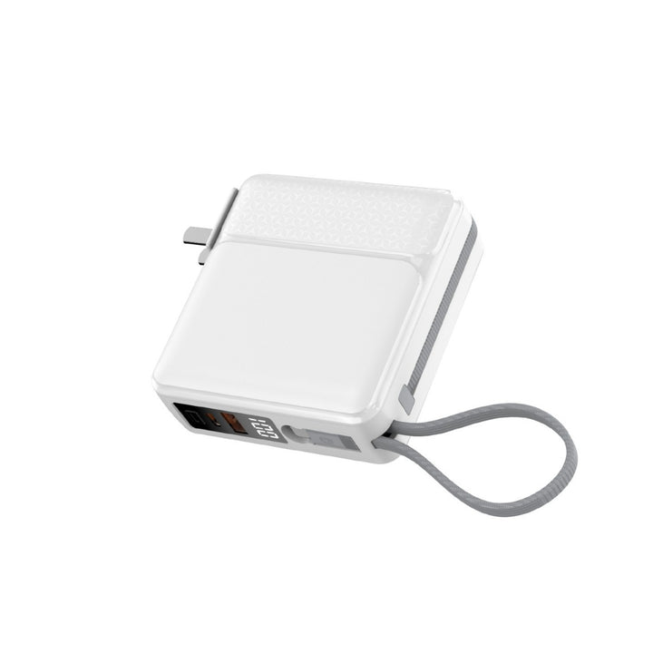 Compact quick-charge power bank with LCD display and integrated safety technology Bowlift