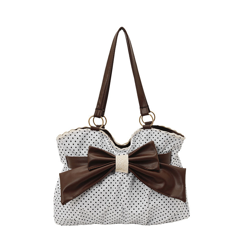 WoBow-Embellished Polka Dot Handbag Bowlift