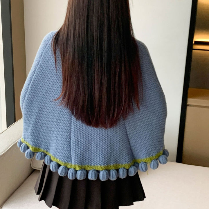 Knitted Sweater With Floral Design Bowlift
