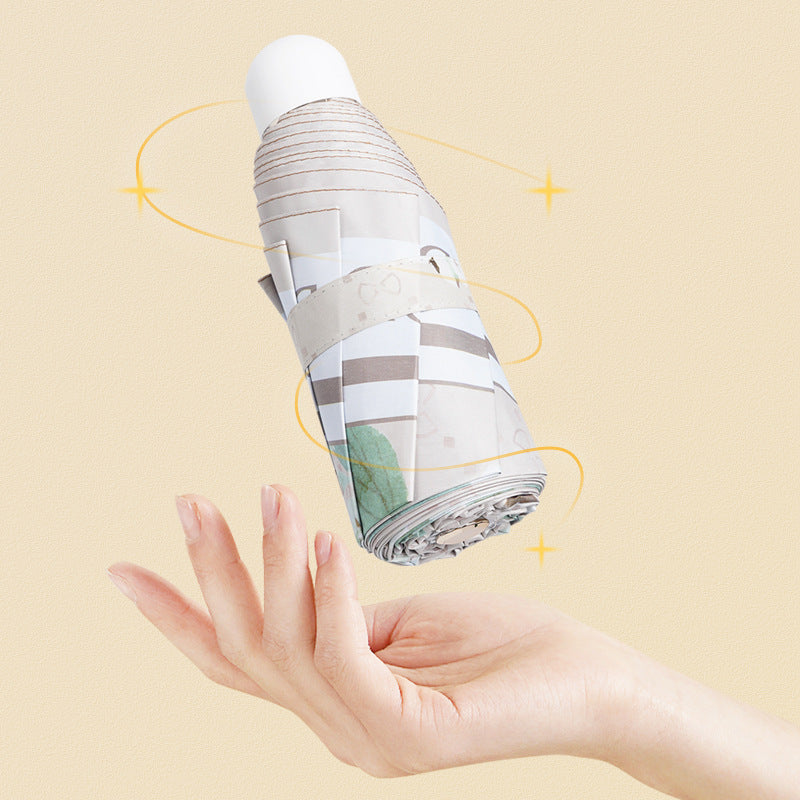 Ladies Foldable Umbrella with Reversed Design Bowlift