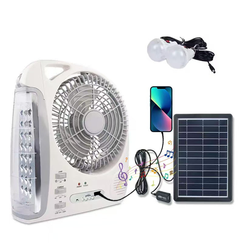 Women Portable Solar Fan with Integrated LED Lighting Bowlift