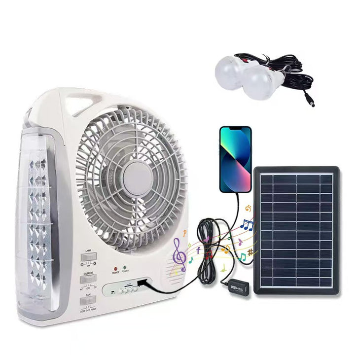 Women Multifunctional Solar Fan with Integrated LED Lighting Bowlift