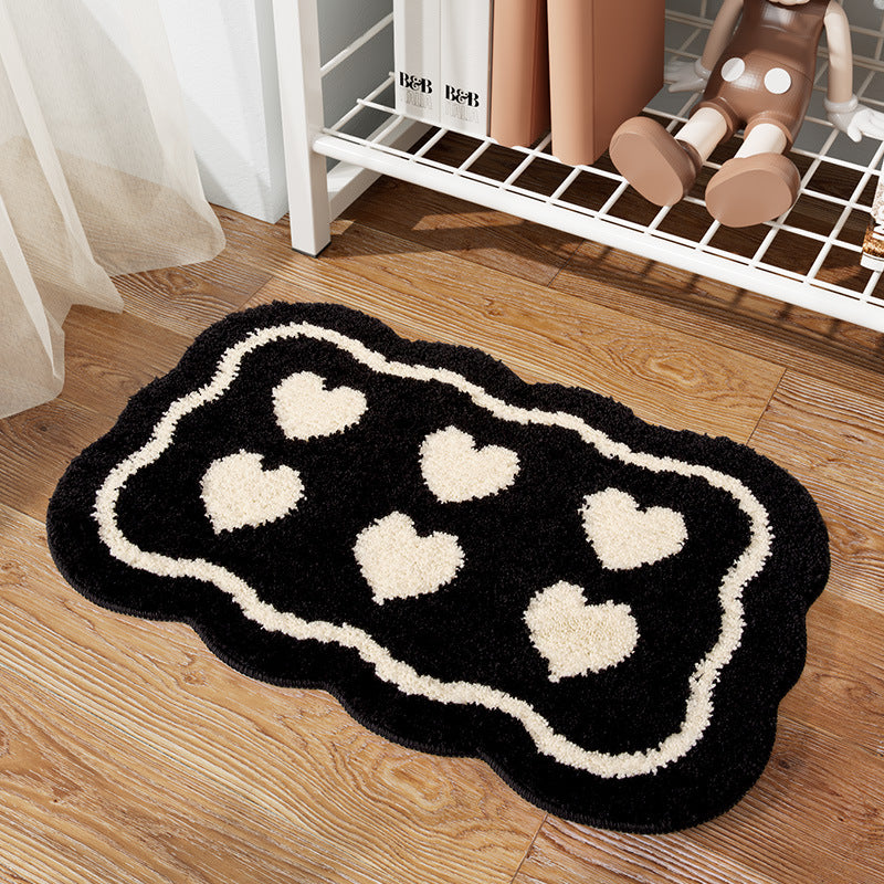 Heart Pattern Bath Mat Bowlift