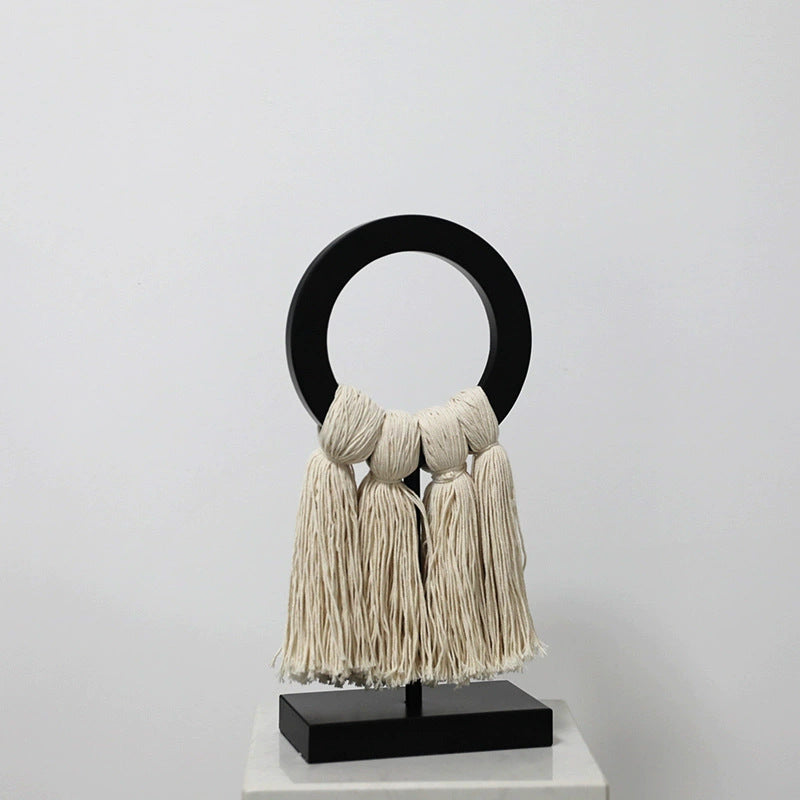 Modern Decorative Macrame Sculpture