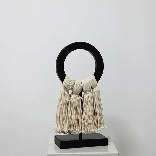 Modern Decorative Macrame Sculpture