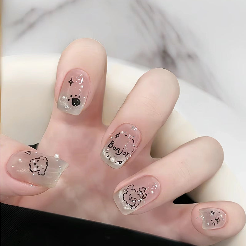 Whimsical Cartoon-Themed Press-On Nail Set Bowlift