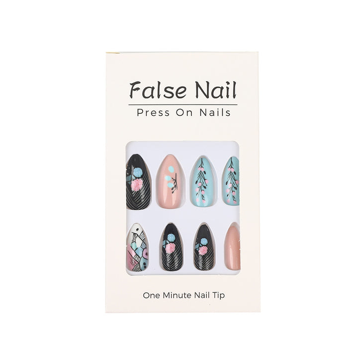 Artificial nails with floral accents Bowlift