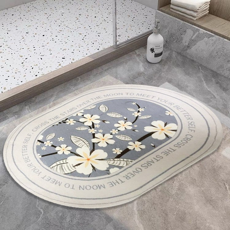 Abstract Inspirational Bathroom Mat Bowlift