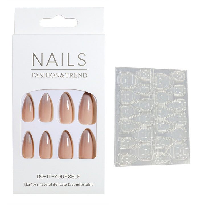 Natural Effect Press-On Nail Set Bowlift