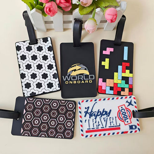 Unisex luggage tag in creative Tetris design Bowlift