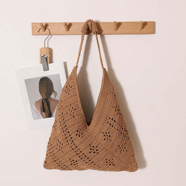Hand-knotted Tote Bag in V-Design Bowlift
