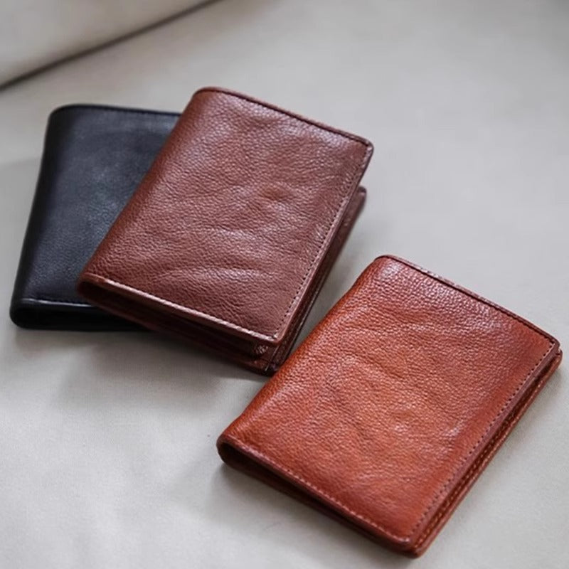 Premium Textured Leather Card Holder Bowlift