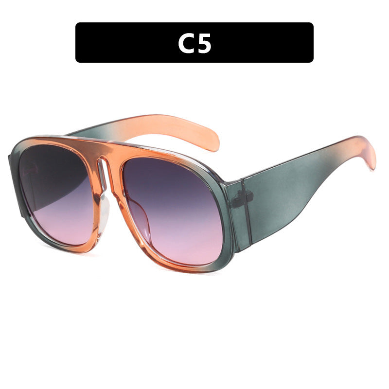 Women's trendy oversized sunglasses with fashionable gradient Bowlift