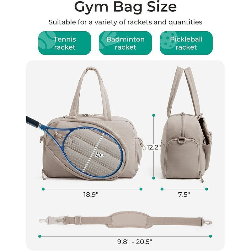 Sporty tennis bag with separate shoe and racket compartment Bowlift