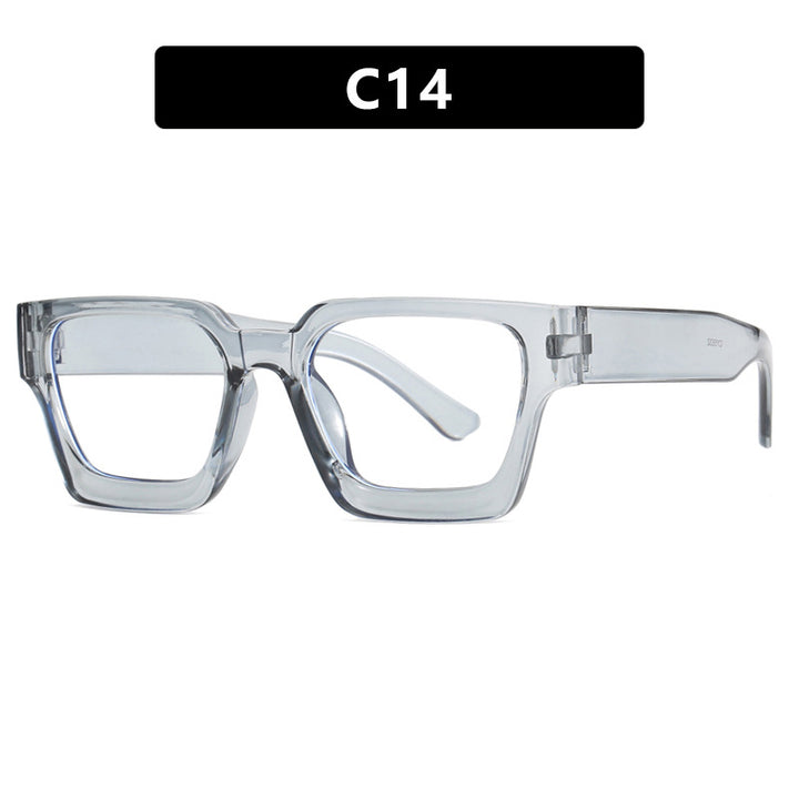 Women's fashionable square reading glasses with transparent frame construction Bowlift
