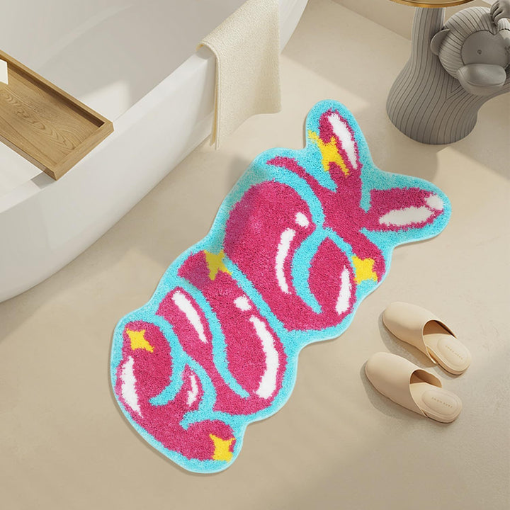 Cute Bunny-Shaped Bath Mat Bowlift