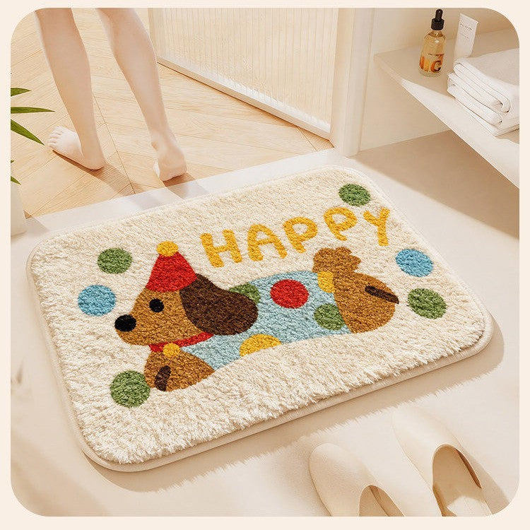 Children's Playful Dog Bath Mat Bowlift