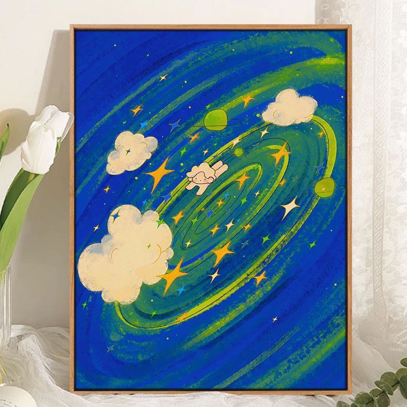 Whimsical Cosmic Landscape Canvas Art Bowlift