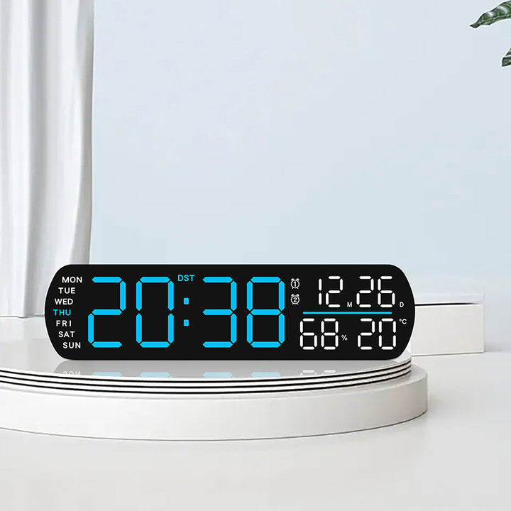 Digital Wall Clock with Multifunctional Display Bowlift
