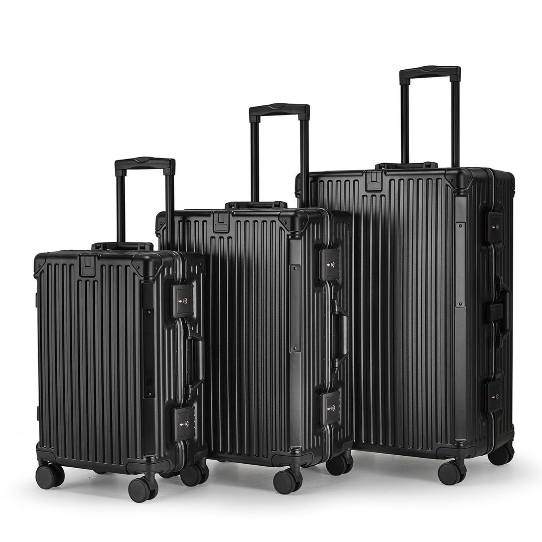 Unisex Aluminum Hard Shell Travel Luggage Set Bowlift