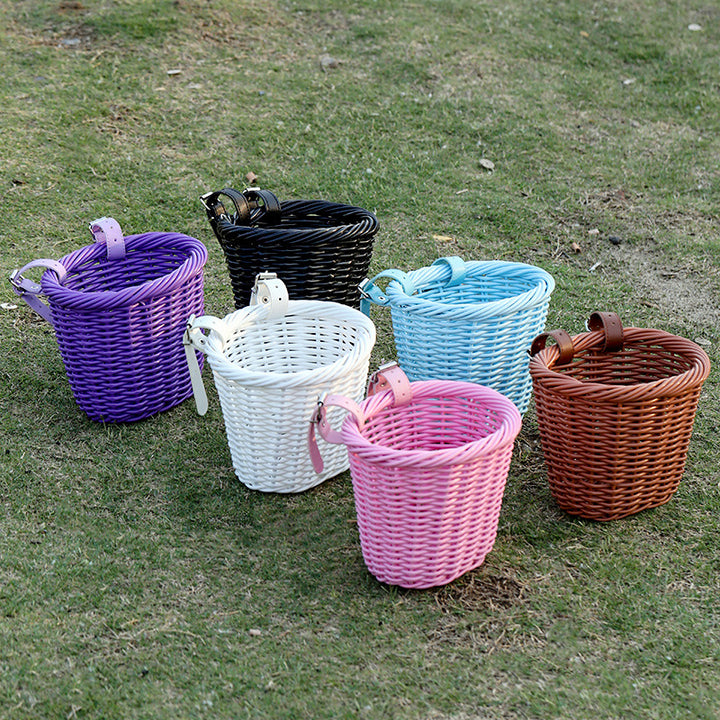 Unisex storage basket with elegant leather handles Bowlift