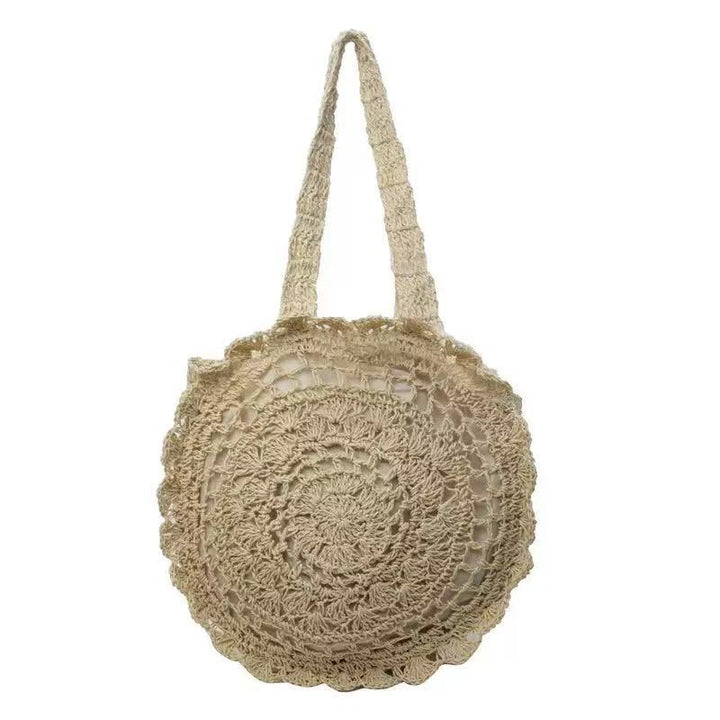 Hand-crocheted round bag with Boho design Bowlift