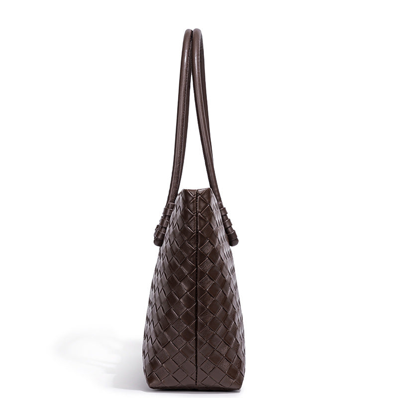 Woven Leather Tote Bag Bowlift