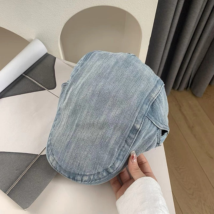 Denim Newsboy Cap