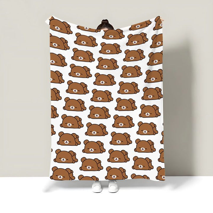 Whimsical Cartoon Character Plush Throw Blanket