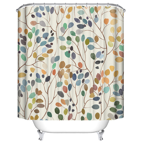Leafy Floral Shower Curtain Bowlift
