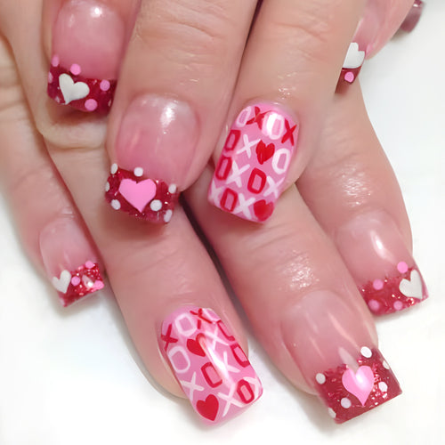 Romantic Themed Press-On Nail Set Bowlift