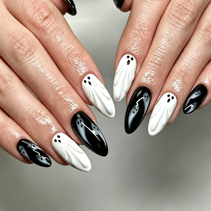 Halloween Ghost Nail Art Bowlift