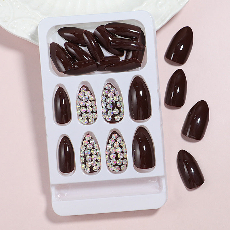 Decorative Rhinestone-Accent Press-On Nails Bowlift