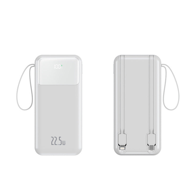 Portable power bank with additional wrist strap and smart LED display Bowlift