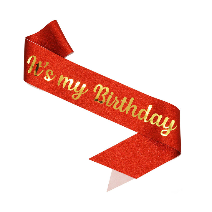 Ladies Festive Birthday Band with Glitter Design Bowlift