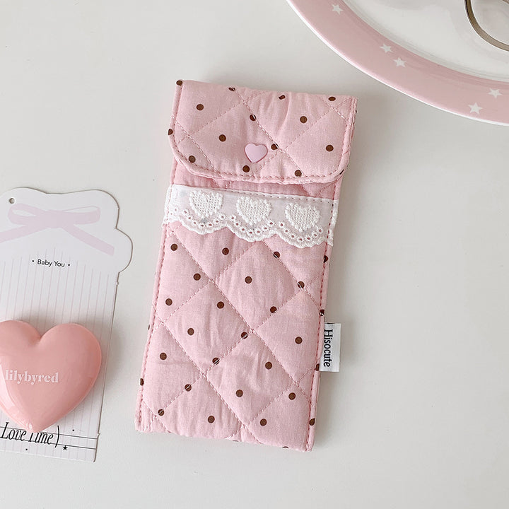 Quilted Heart Detail Pencil Case Bowlift