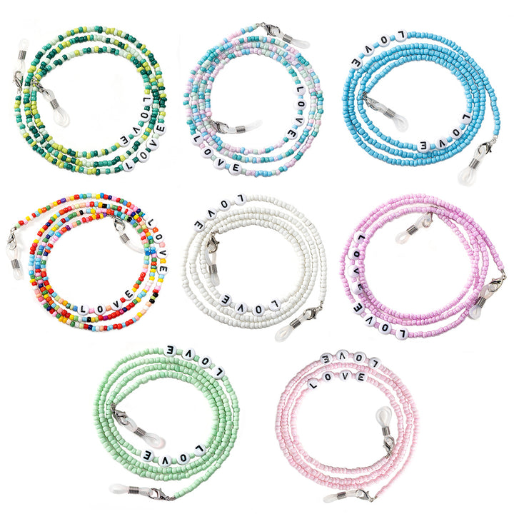 Love-themed Beaded Eyewear Chain Bowlift