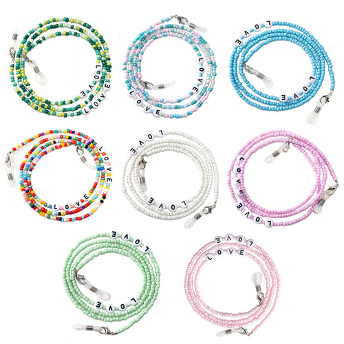 Love-themed Beaded Eyewear Chain Bowlift