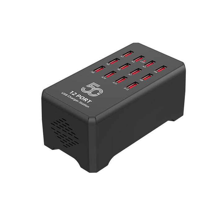 Multi-port high-speed USB charging station with intelligent power distribution Bowlift
