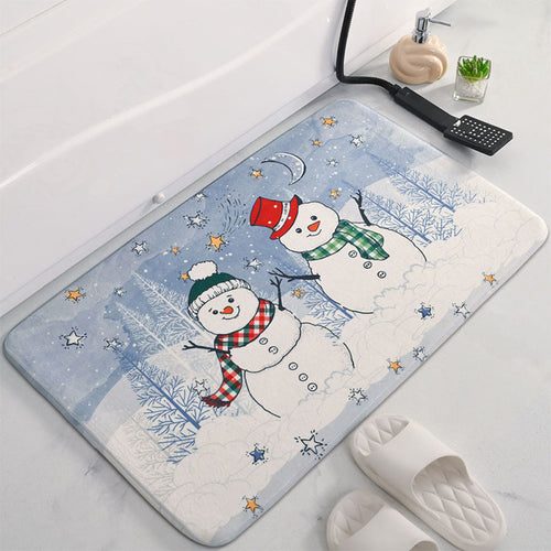 Christmas-Themed Soft Bathroom Mat