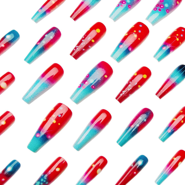 Artificial nails with luminous gradient design Bowlift