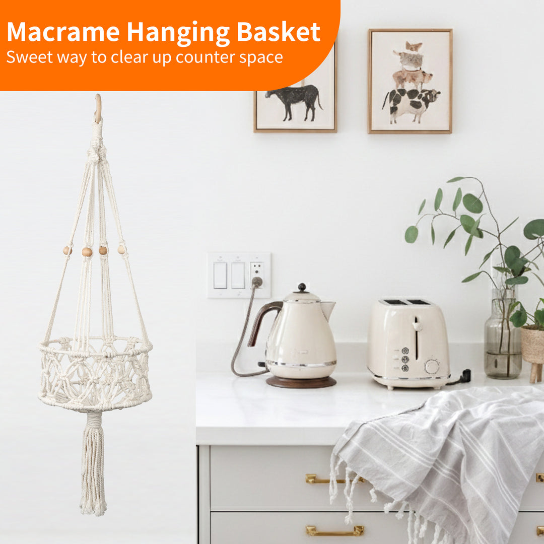 Hanging Plant Macrame Basket Bowlift