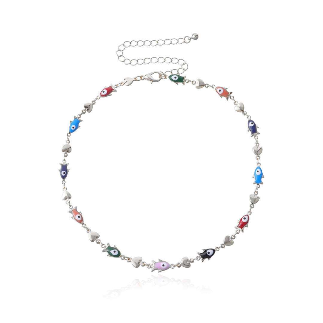 Enamel Fish Charm Necklace Bowlift