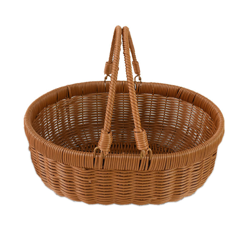 Handcrafted Woven Storage Basket with Lid Bowlift