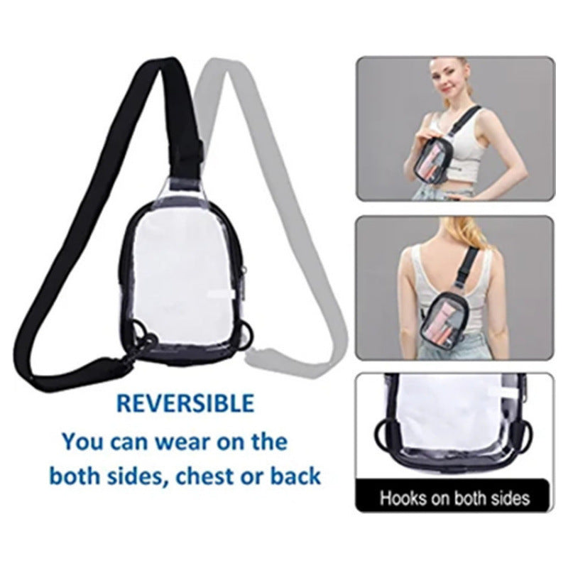 Practical Transparent Cosmetic Shoulder Bag Bowlift