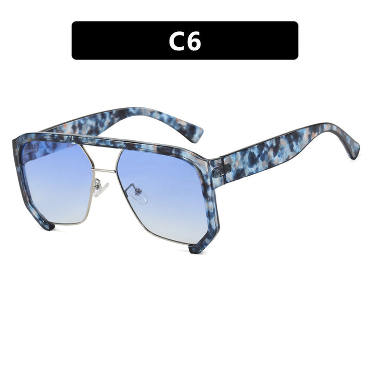 Ladies fashionable oversized sunglasses with elegant, faceted frame construction Bowlift