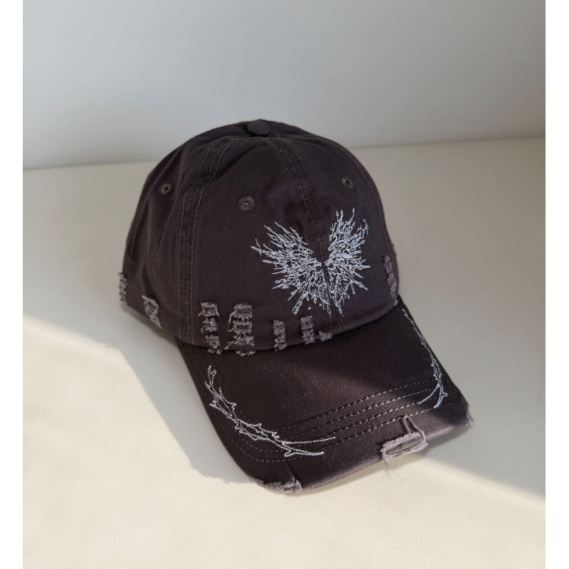 Women's Distressed Graphic Snapback Cap Bowlift