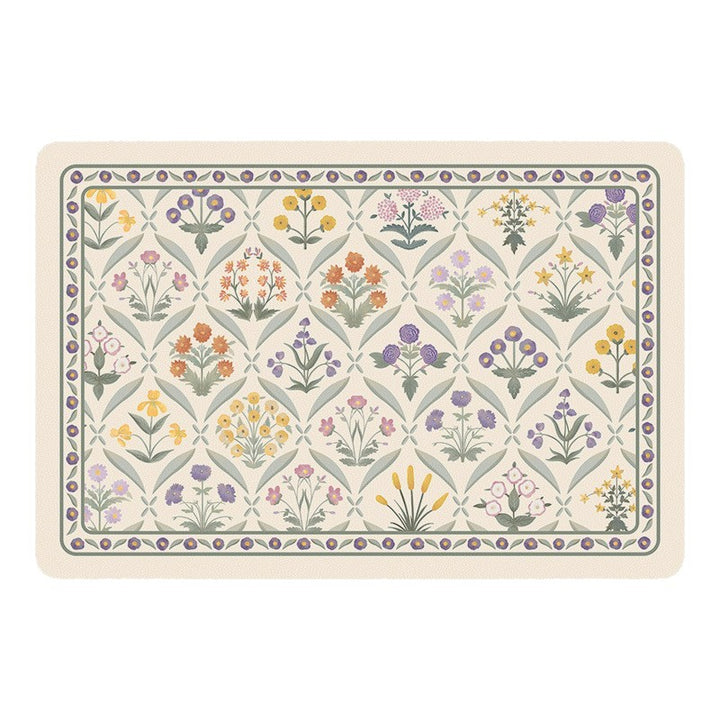 Floral Design Kitchen Mat Bowlift